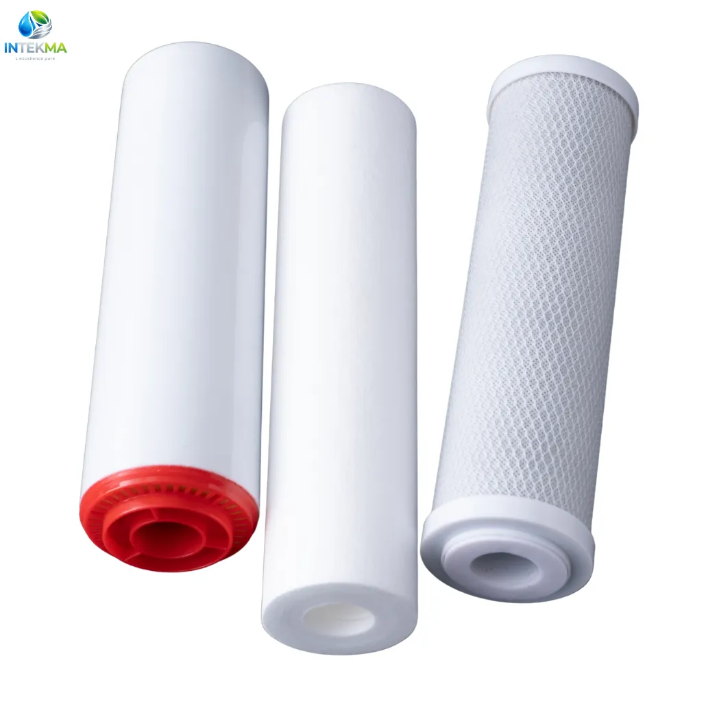 Pack 3 Filtres Universels pour Osmoseur Standard - 10 Pouces - Pré-filtration Complète - INTEKMA Consommable