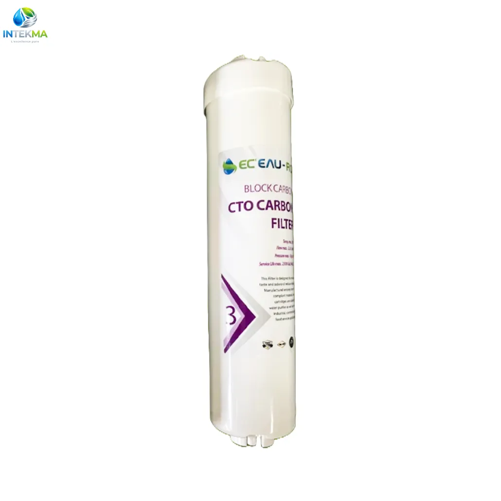 Cartouche de Charbon Actif Extrudé en Bloc CTO - Étape 3 pour Osmoseur RO Prime - INTEKMA Consommable