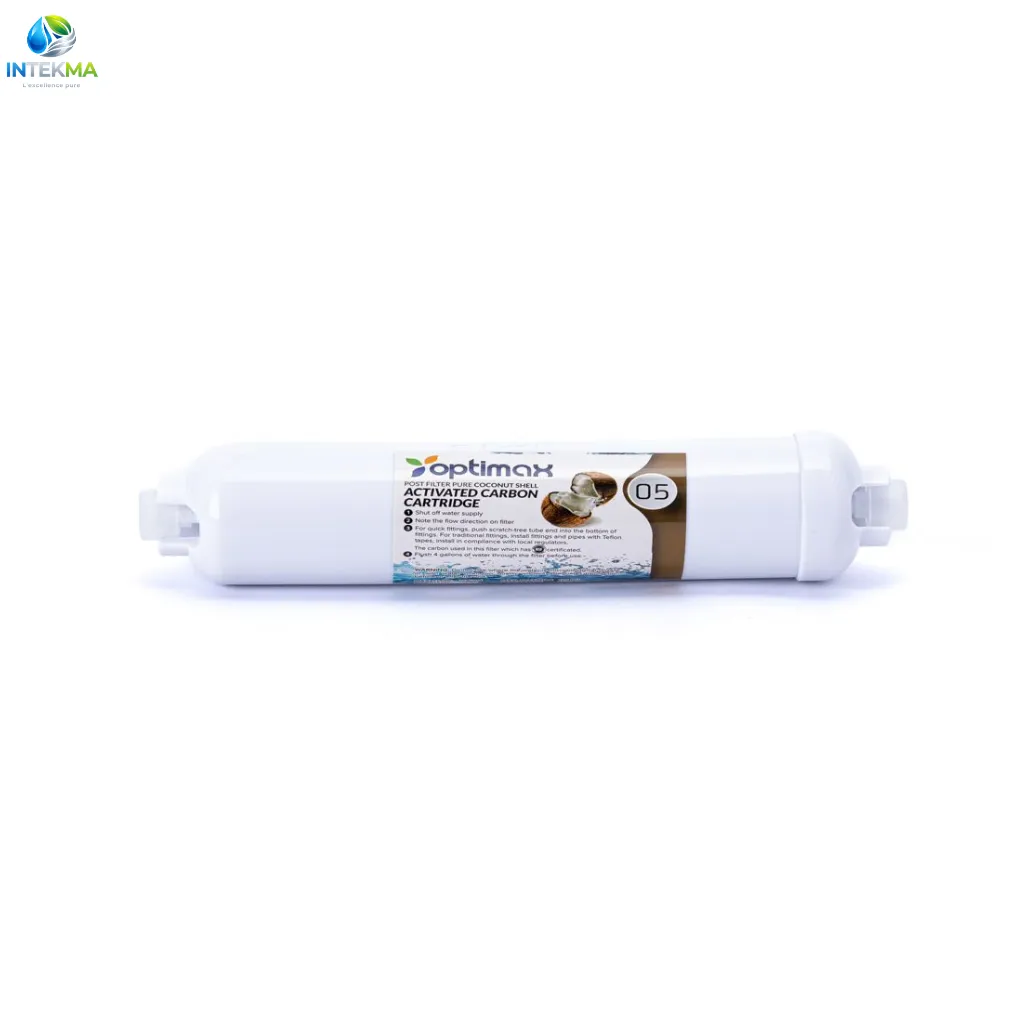 Cartouche de Filtre Post-Charbon Actif de Noix de Coco Optimax - Étape 05 pour Osmoseur Inverse - INTEKMA Consommable