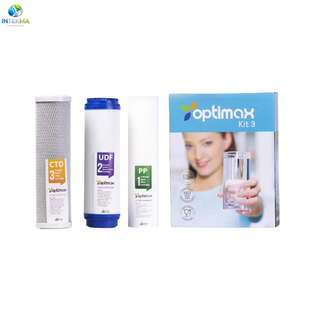 Pack Pré-Filtration Universel Optimax Kit 3 - Étapes 1, 2 & 3 - Pour Osmoseur et Purificateur 10